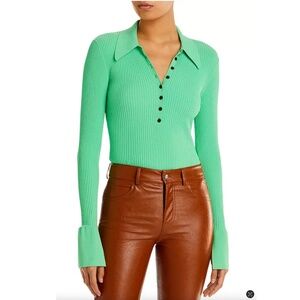 A.L.C. Eleanor Ribbed Polo Sweater Size: M